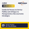 O curso "Gestão de Pessoas no Serviço Público" oferece uma abordagem moderna e estratégica para o planejamento e recrutamento de pessoal. Desenvolvido para atender às necessidades específicas do setor público