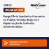 Este curso prático aborda o reequilíbrio econômico-financeiro em contratos administrativos. Com foco nas mudanças de custos e valores durante a execução de contratos governamentais