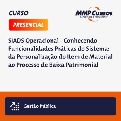 Descubra as funcionalidades essenciais do SIADS com o nosso curso detalhado. Este sistema